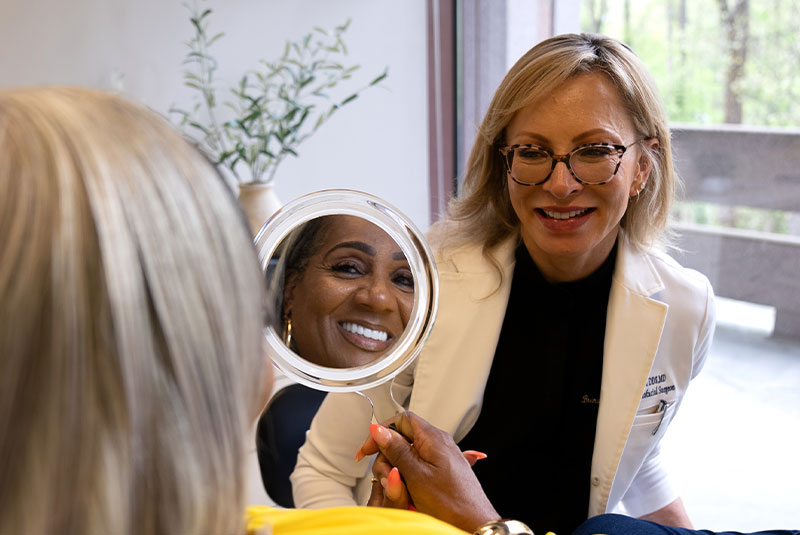Dr. Brenda Hall with a full-arch patient